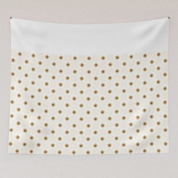 Item preview, Striped Checkered Sunflower Pattern - Golden Yellow Home Decor Design designed and sold by BrancoCriativo Home & Decor.