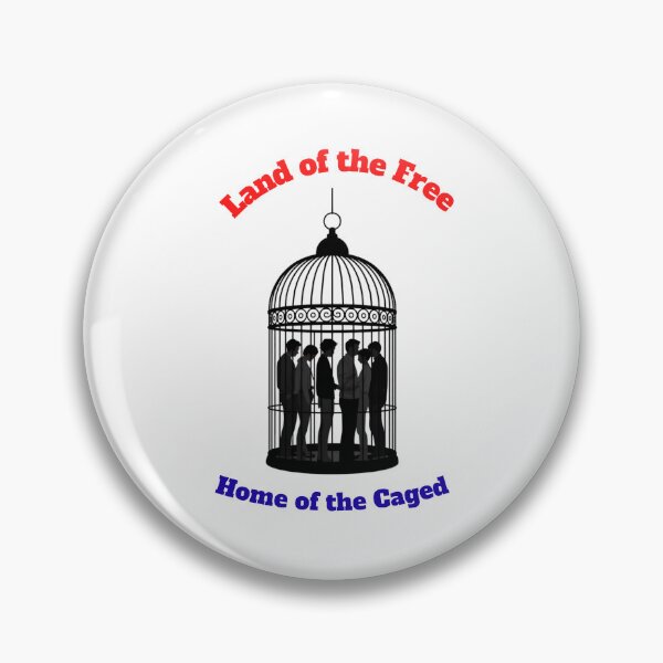 Item preview, Land of the Free, Home of the Caged: Red, White and Blue designed and sold by signshirtz.