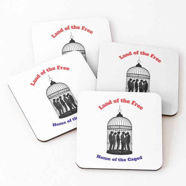 Item preview, Land of the Free, Home of the Caged: Red, White and Blue designed and sold by signshirtz.