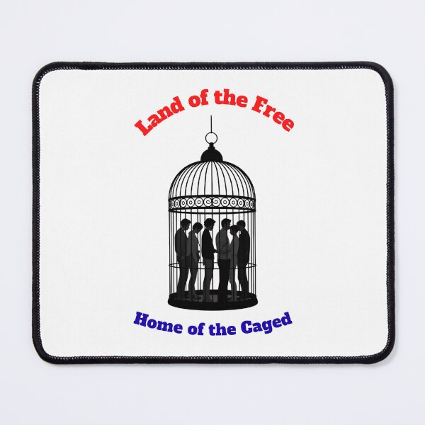 Item preview, Land of the Free, Home of the Caged: Red, White and Blue designed and sold by signshirtz.