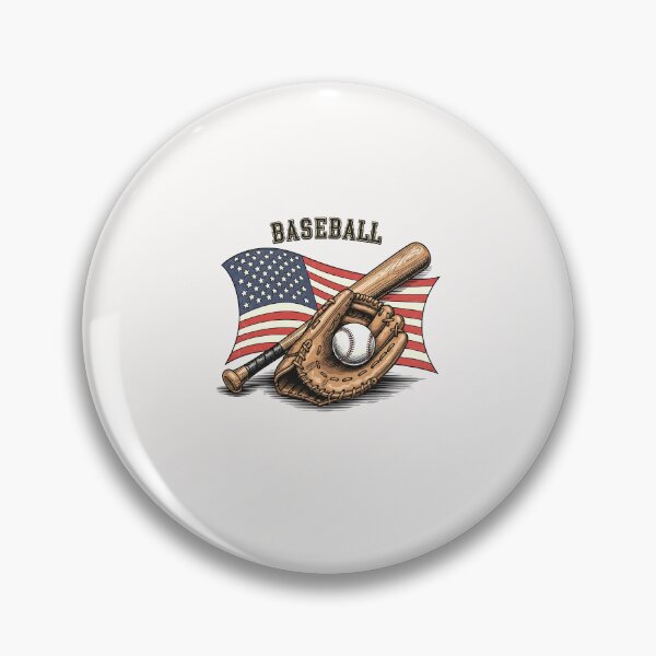 Item preview, American Flag Baseball Player Bat Fan Catcher Pitcher USA designed and sold by diyoor.