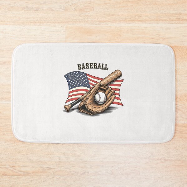 Item preview, American Flag Baseball Player Bat Fan Catcher Pitcher USA designed and sold by diyoor.