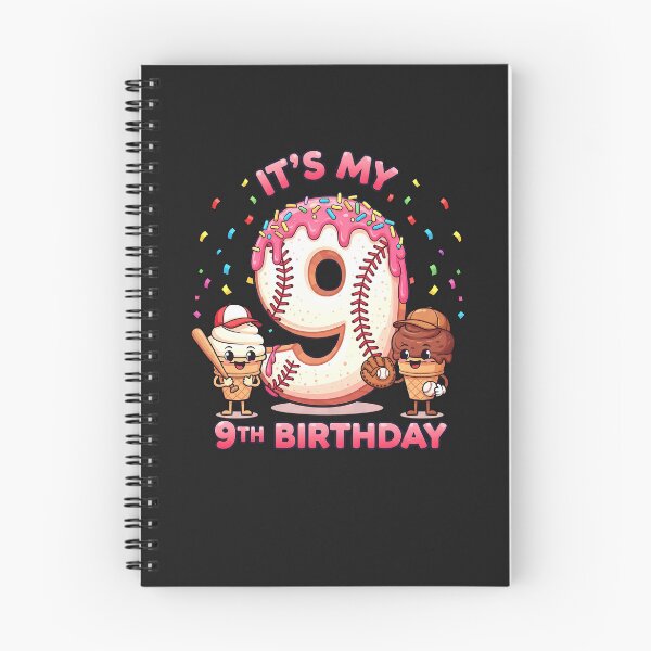 Item preview, Baseball 9 Year Old Ice Cream Drip 9th Birthday Boy Number 9 designed and sold by diyoor.