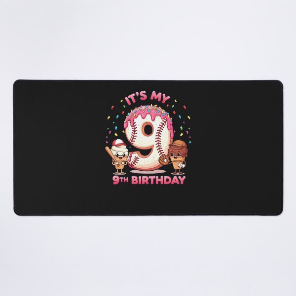 Item preview, Baseball 9 Year Old Ice Cream Drip 9th Birthday Boy Number 9 designed and sold by diyoor.