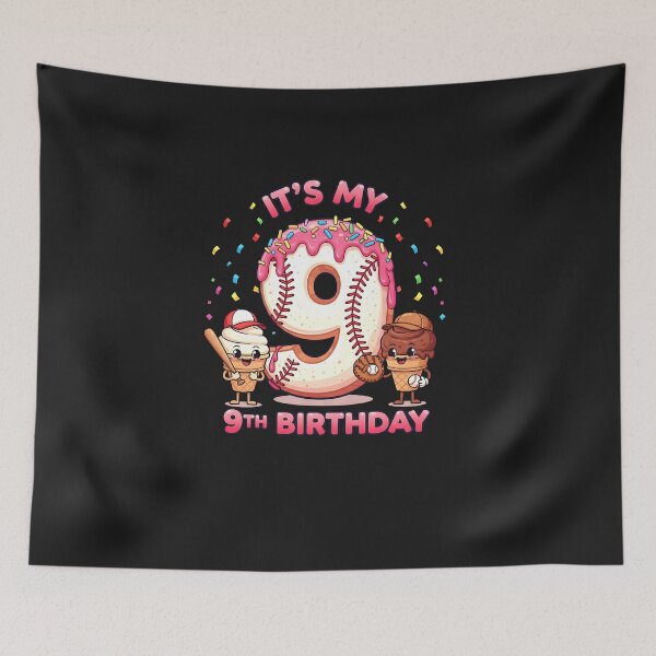 Item preview, Baseball 9 Year Old Ice Cream Drip 9th Birthday Boy Number 9 designed and sold by diyoor.