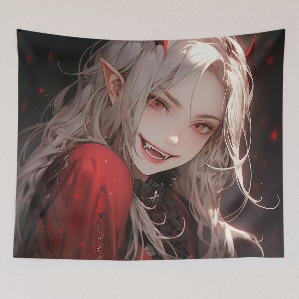 Item preview, Crimson Vampire Anime Girl Portrait designed and sold by bubblegoth.