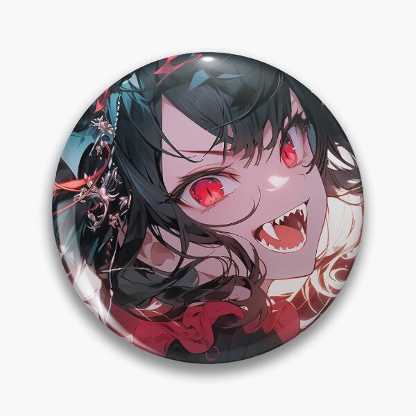 Item preview, Vampire Anime Girl with Fiery Eyes designed and sold by bubblegoth.
