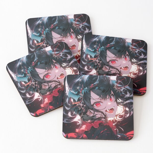 Item preview, Vampire Anime Girl with Fiery Eyes designed and sold by bubblegoth.