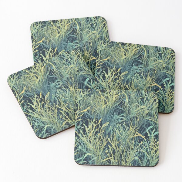 Item preview, Abstract Bioluminescent Seagrass Pattern designed and sold by calibrit.