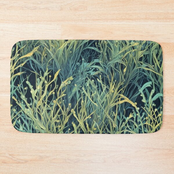 Item preview, Abstract Bioluminescent Seagrass Pattern designed and sold by calibrit.