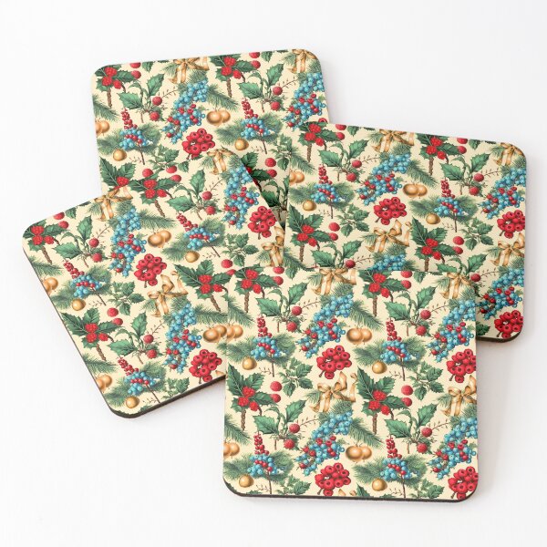 Item preview, Christmas Berries, Holiday Holly And Bows Vintage Pattern designed and sold by DEC02.