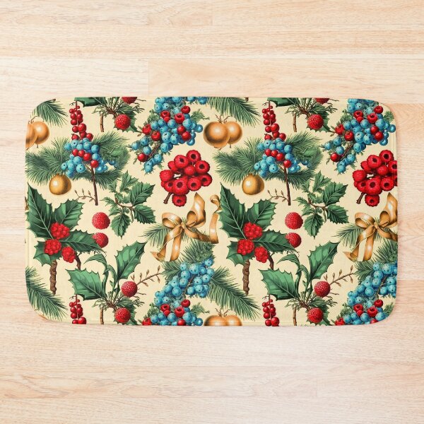Item preview, Christmas Berries, Holiday Holly And Bows Vintage Pattern designed and sold by DEC02.