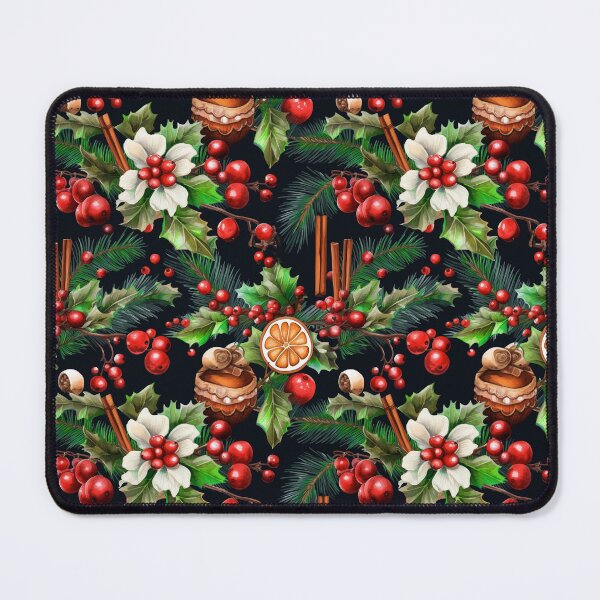 Item preview, Christmas Tree Branches, Poinsettias, And Cinnamon Sticks Pattern designed and sold by DEC02.