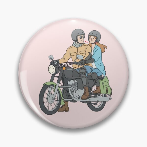 Item preview, Adventure Couple on Motorbike Travel designed and sold by RosalinesEyes.