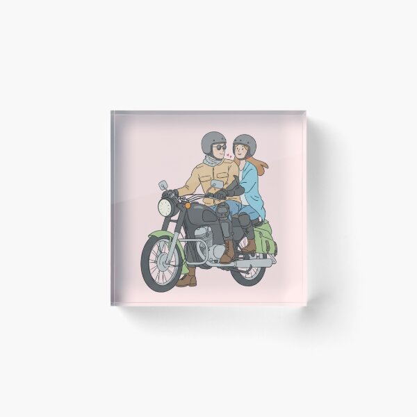 Item preview, Adventure Couple on Motorbike Travel designed and sold by RosalinesEyes.