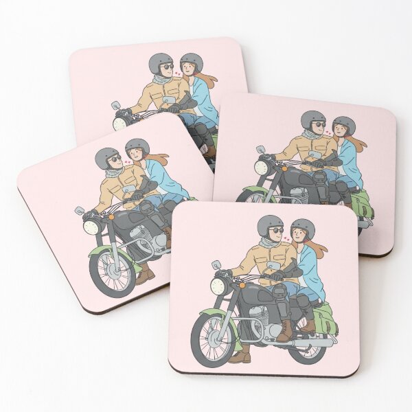 Item preview, Adventure Couple on Motorbike Travel designed and sold by RosalinesEyes.