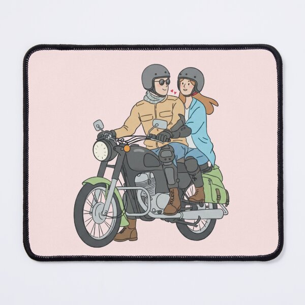 Item preview, Adventure Couple on Motorbike Travel designed and sold by RosalinesEyes.
