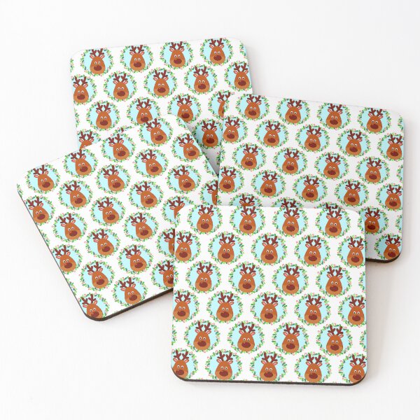 Item preview, Christmas Reindeer Pattern With Candy Canes And Holly designed and sold by DEC02.