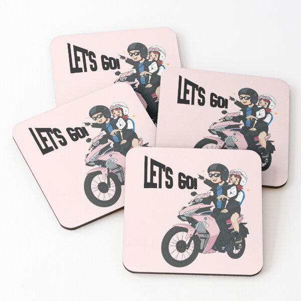 Item preview, Let's Go Adventure Couple on Motorbike Travel designed and sold by RosalinesEyes.