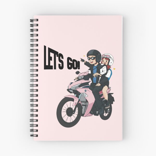 Item preview, Let's Go Adventure Couple on Motorbike Travel designed and sold by RosalinesEyes.