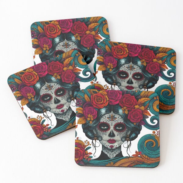 Item preview, Colorful Catrina Illustration - Day of the Dead Art and Mexican Tradition designed and sold by  Ojo de Lilith.