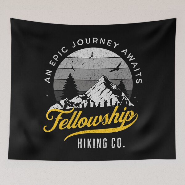 Item preview, Fellowship Hiking Co - An Epic Journey Awaits - Distressed Fantasy designed and sold by buhariethiof.