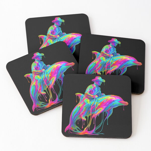 Item preview, Psychedelic Cowboy Dolphin Ride designed and sold by SHHCreations.