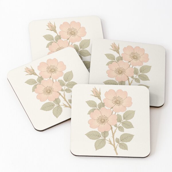 Item preview, Wild Rose Branch – Vintage Cottagecore Botanical Sticker designed and sold by HoopeStylee.