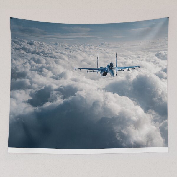 Item preview, Sukhoi Su-27 Over Wispy Formations designed and sold by Skyframe Aviation.