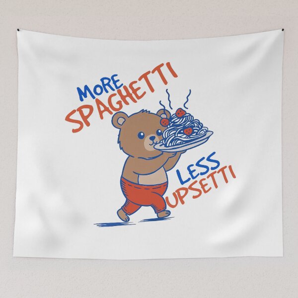 Item preview, More Spaghetti Less Upsetti cute Bear  designed and sold by TeddybearClub.