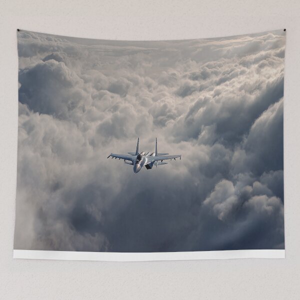 Item preview, Sukhoi Su-27 Above Sunlit Blanket designed and sold by Skyframe Aviation.