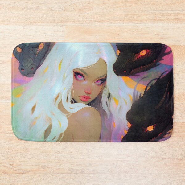 Item preview, Silver Haired Anime Dragon Enchantress designed and sold by bubblegoth.