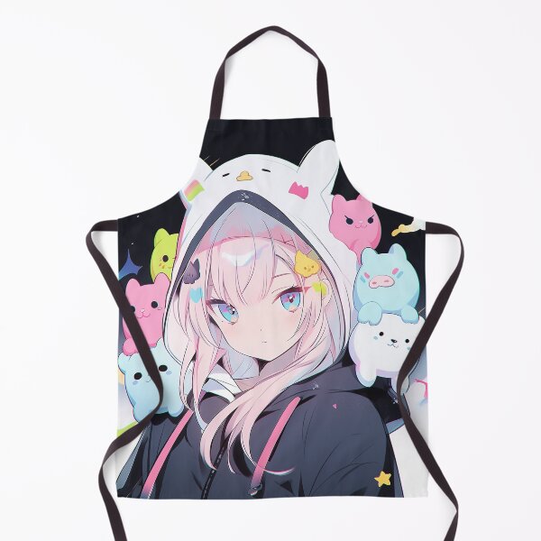 Item preview, Kawaii Anime Girl with Pastel Mascots designed and sold by bubblegoth.