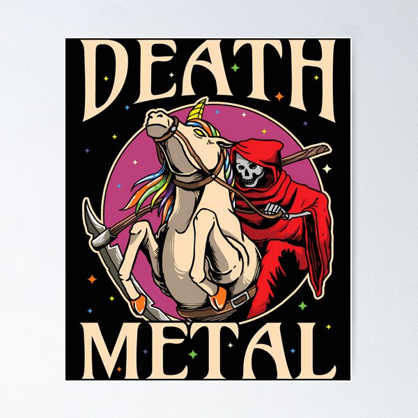 Item preview, Reaper Rock Satan Unicorn Festivals Death Metal 1066 designed and sold by BryBrakefield.