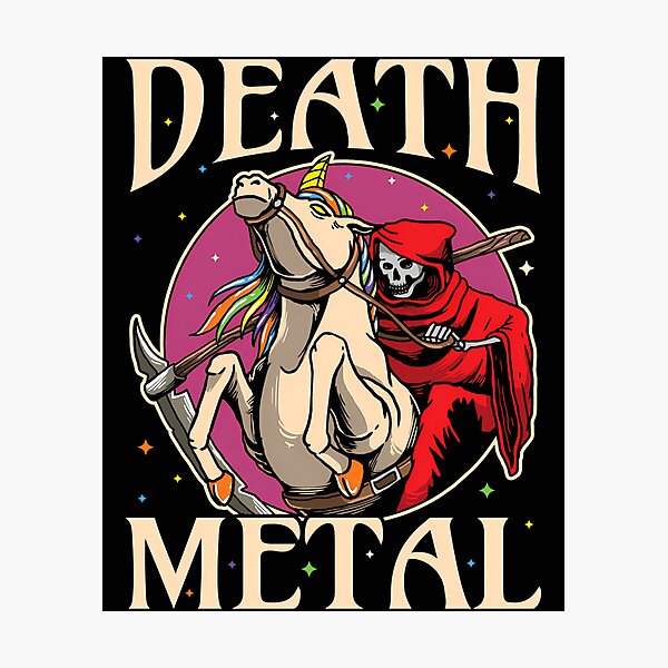 Item preview, Reaper Rock Satan Unicorn Festivals Death Metal 1066 designed and sold by BryBrakefield.