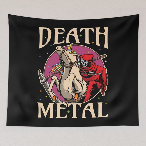 Item preview, Reaper Rock Satan Unicorn Festivals Death Metal 1066 designed and sold by BryBrakefield.