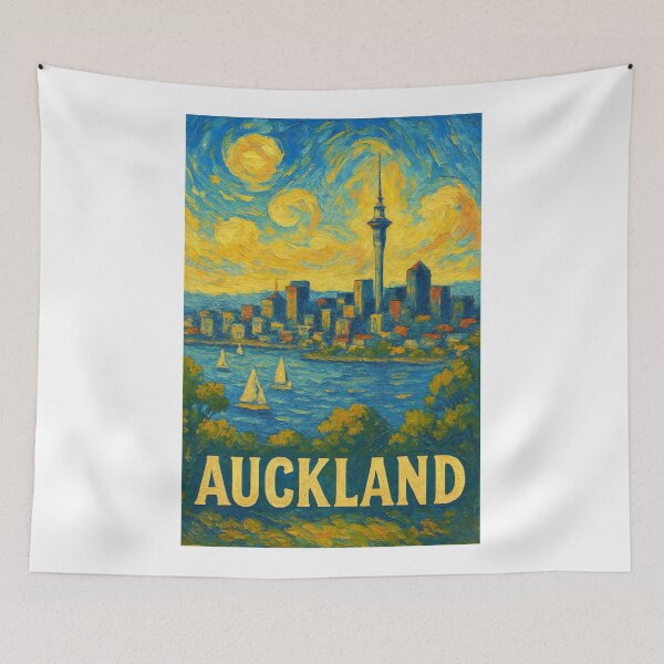 Item preview, Auckland Sky Tower Sunset over Waitematā Harbour designed and sold by Aryabek.