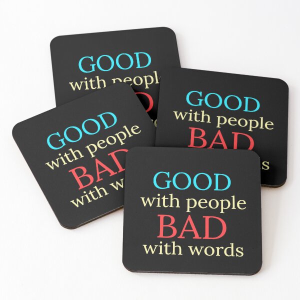 Item preview, Good with People, Bad with Words – Funny Relatable Quote Design designed and sold by Jho251981.