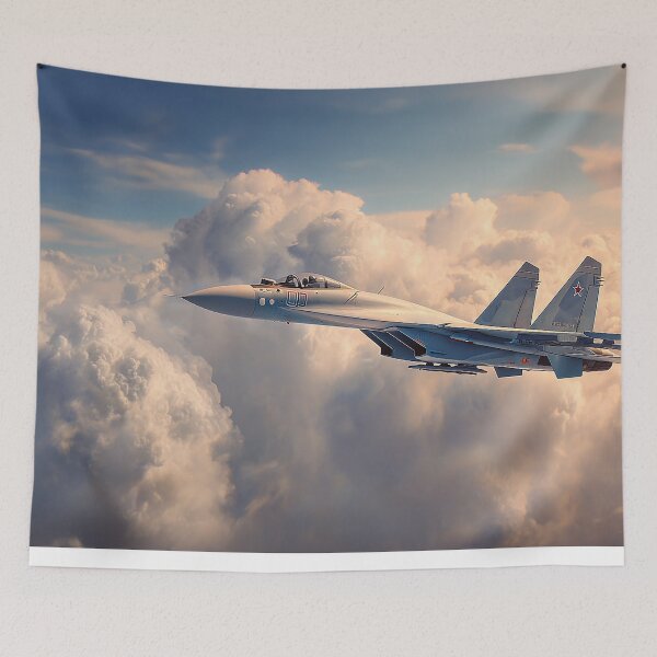 Item preview, Sukhoi Su-27 Over Cotton Fields designed and sold by Skyframe Aviation.