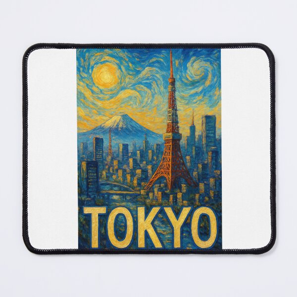 Item preview, Tokyo Tower and Mount Fuji over City Skyline designed and sold by Aryabek.