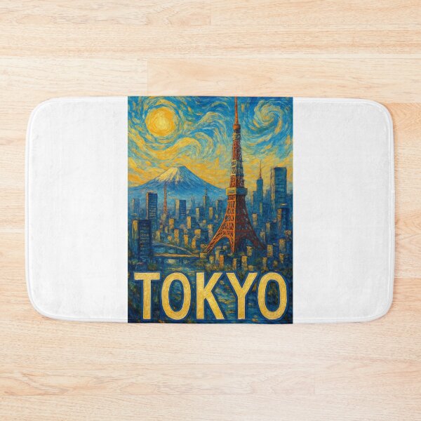 Item preview, Tokyo Tower and Mount Fuji over City Skyline designed and sold by Aryabek.