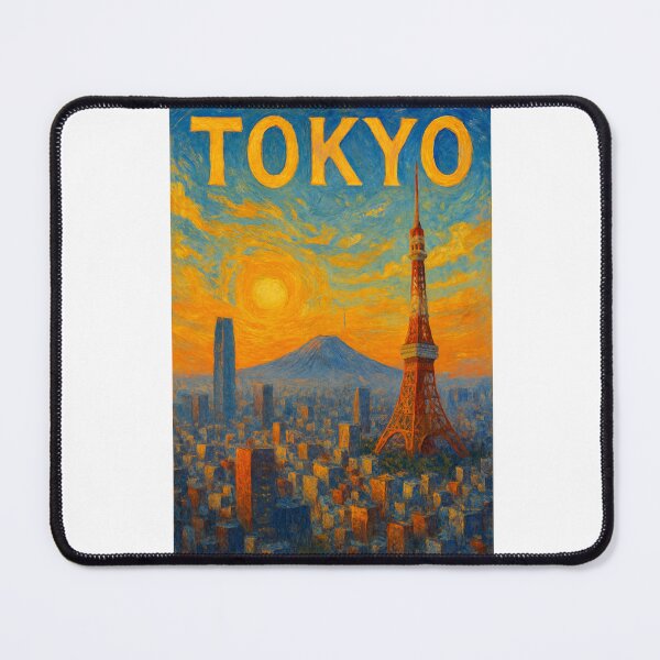 Item preview, Tokyo Skyline with Sunset and Mount Fuji designed and sold by Aryabek.