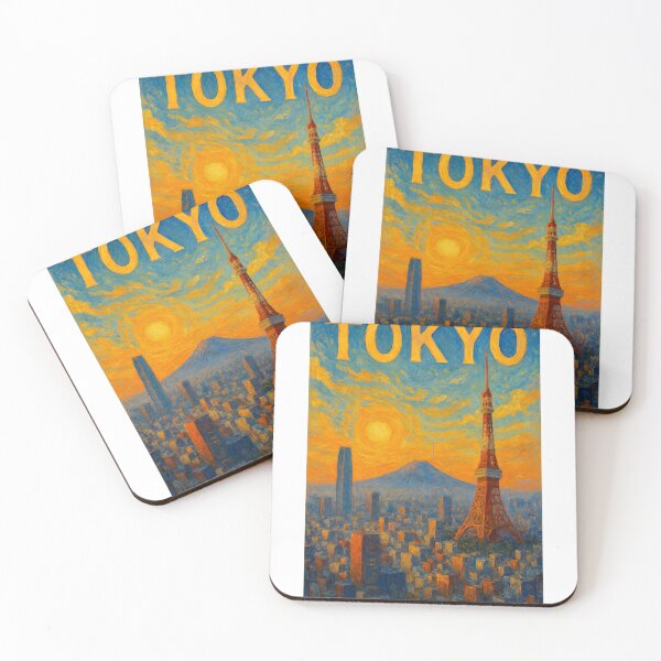 Item preview, Tokyo Skyline with Sunset and Mount Fuji designed and sold by Aryabek.