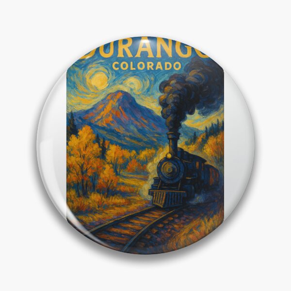 Item preview, Durango Colorado Steam Train through Autumn Mountains designed and sold by Aryabek.