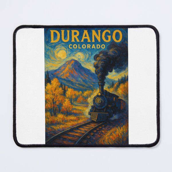 Item preview, Durango Colorado Steam Train through Autumn Mountains designed and sold by Aryabek.