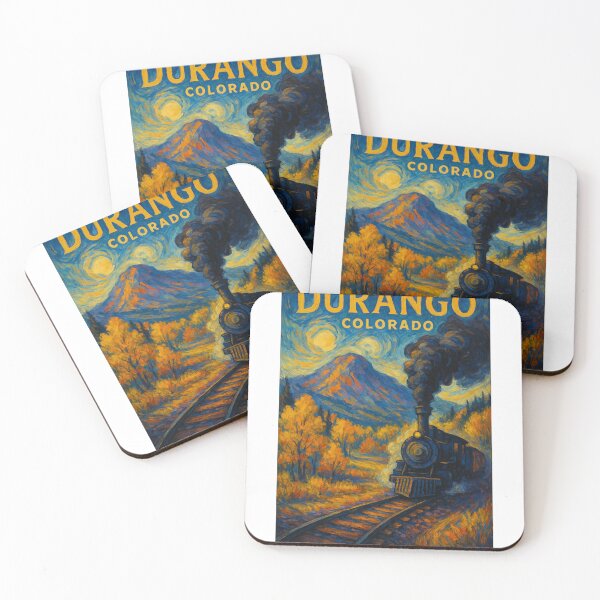 Item preview, Durango Colorado Steam Train through Autumn Mountains designed and sold by Aryabek.