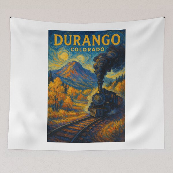 Item preview, Durango Colorado Steam Train through Autumn Mountains designed and sold by Aryabek.