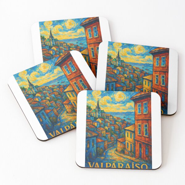 Item preview, Valparaíso Hillside View with Lutheran Church and Pacific Horizon designed and sold by Aryabek.