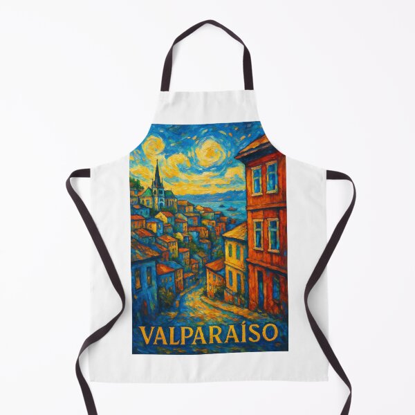 Item preview, Valparaíso Hillside View with Lutheran Church and Pacific Horizon designed and sold by Aryabek.