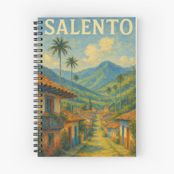 Item preview, Vista de la calle Salento y la Cordillera de los Andes en Colombia designed and sold by Aryabek.
